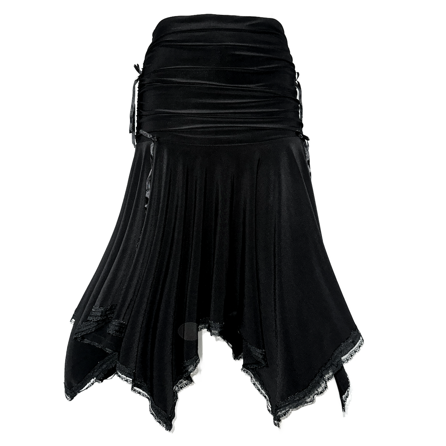 + Asymmetrical midi skirt +