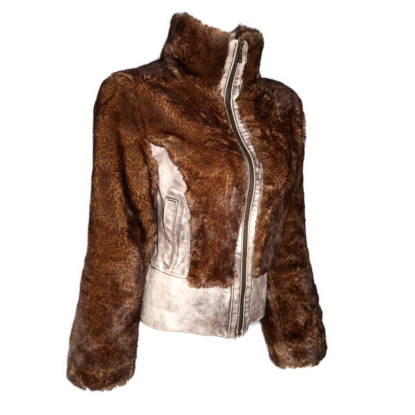 + Brown fur jacket +