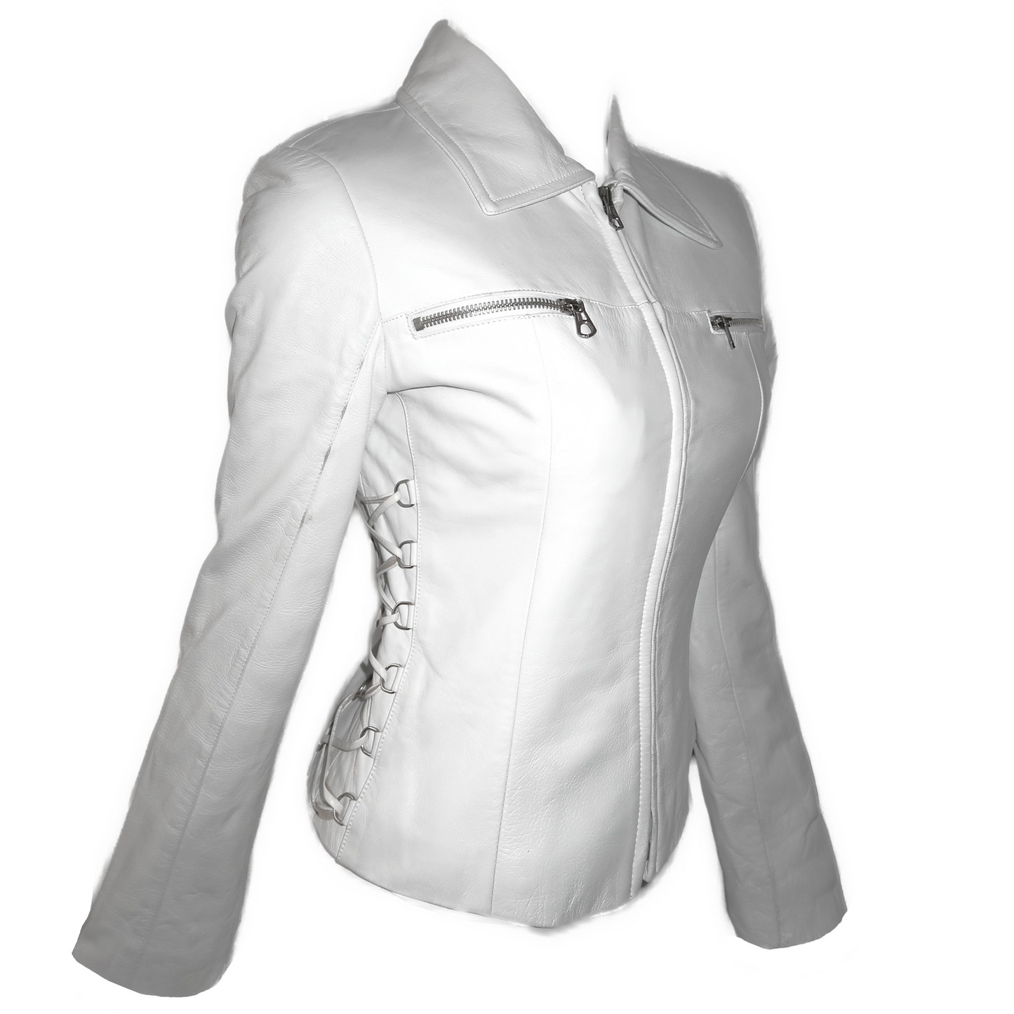 + White leather corset jacket +