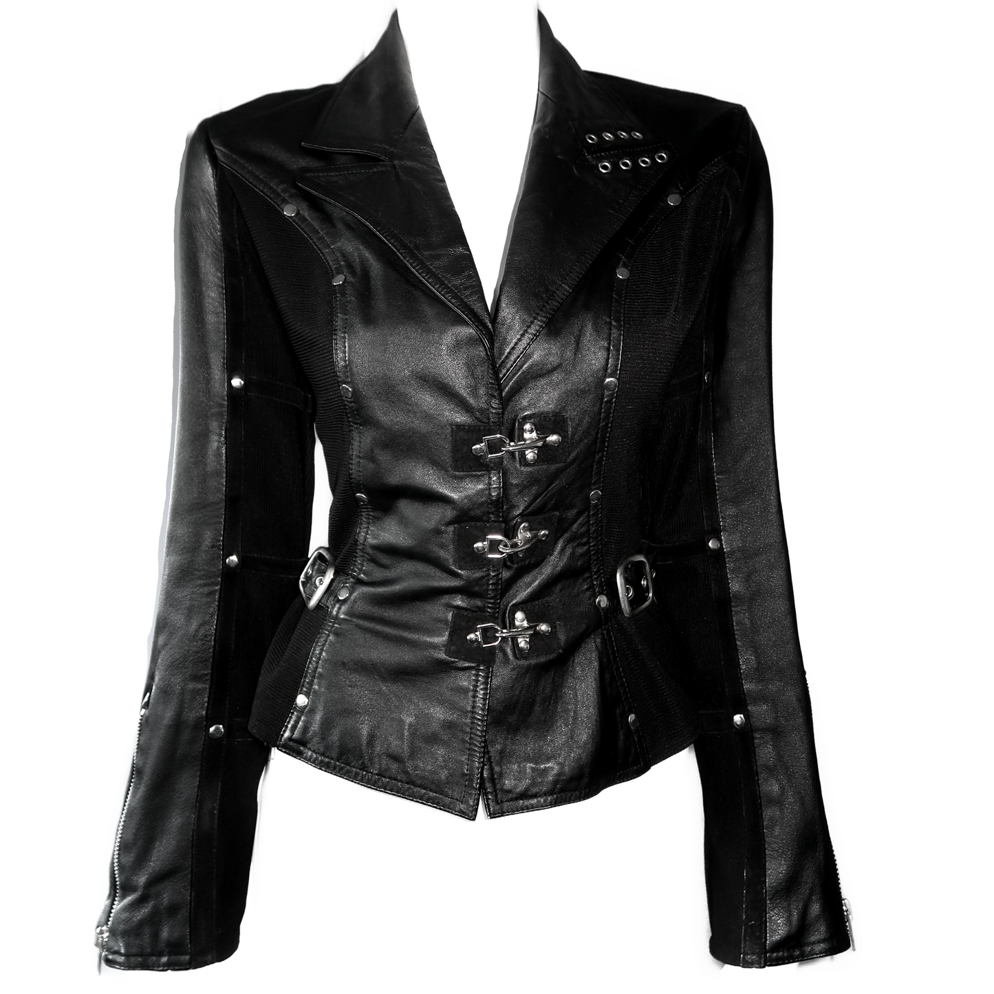 + Leather moto jacket +