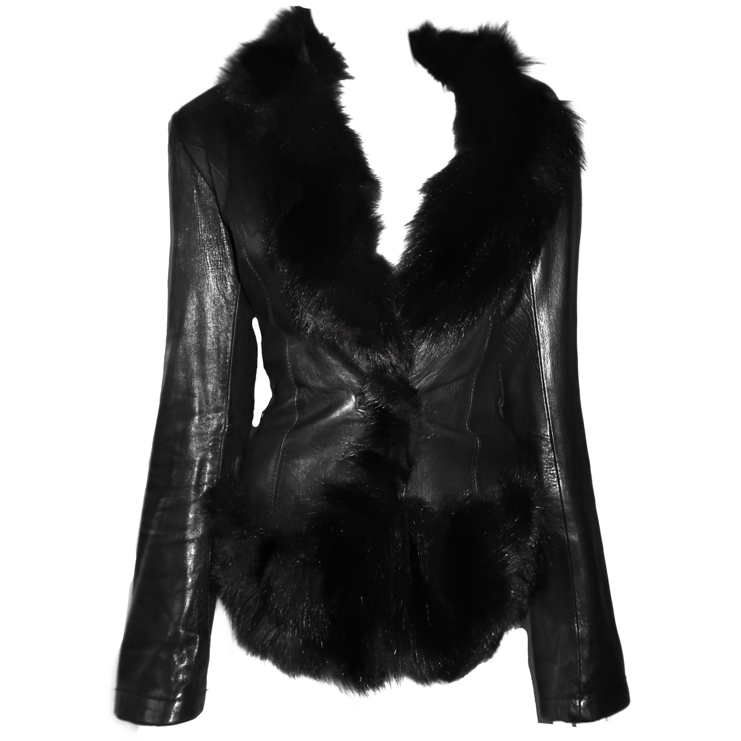 + Leather blazer jacket +