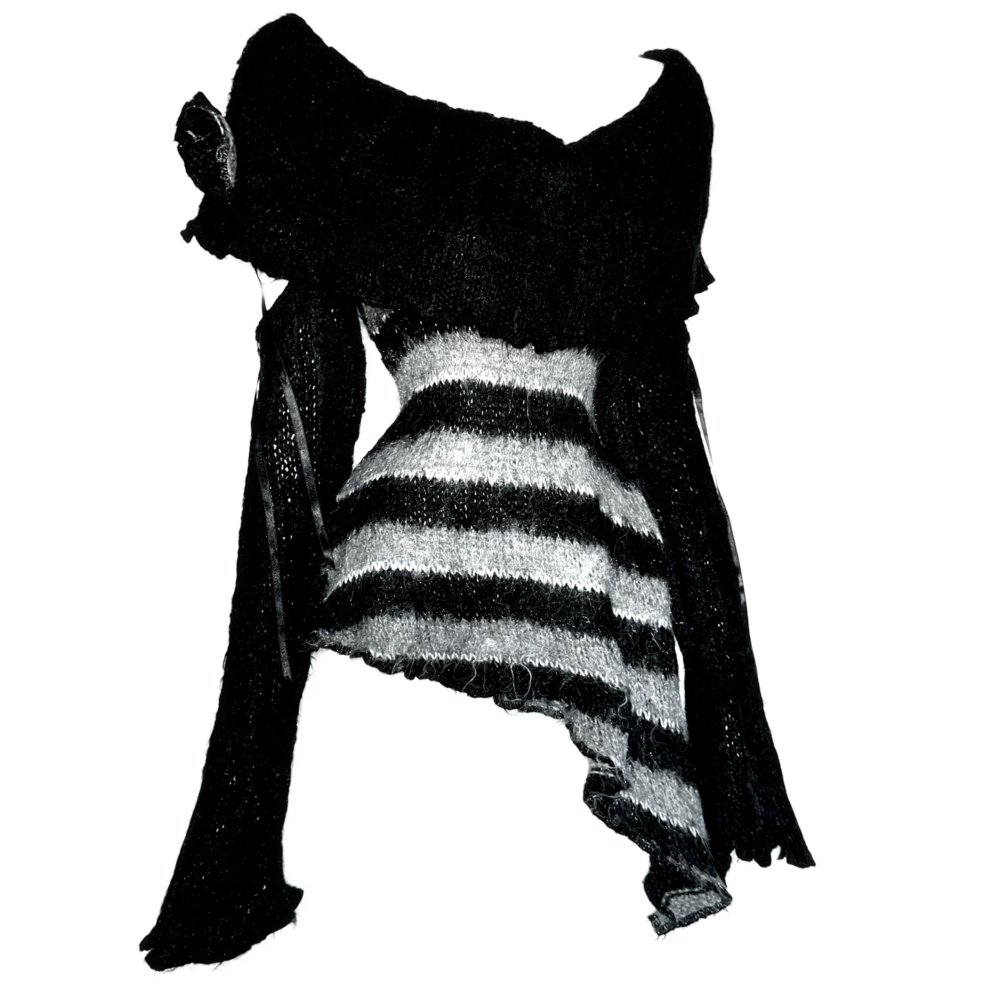 + Zone bleue asymmetrical knit +