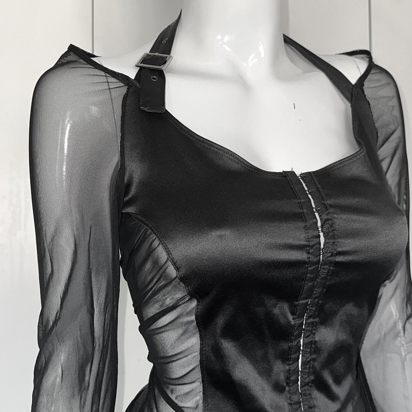 + Mesh corset blouse +