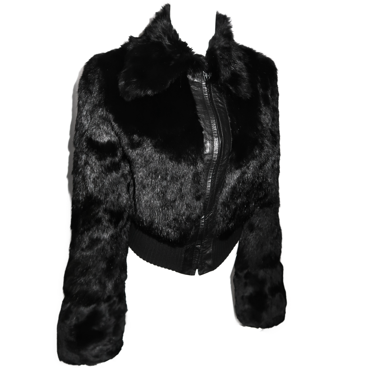 + Leather & Fur bomber jacket +