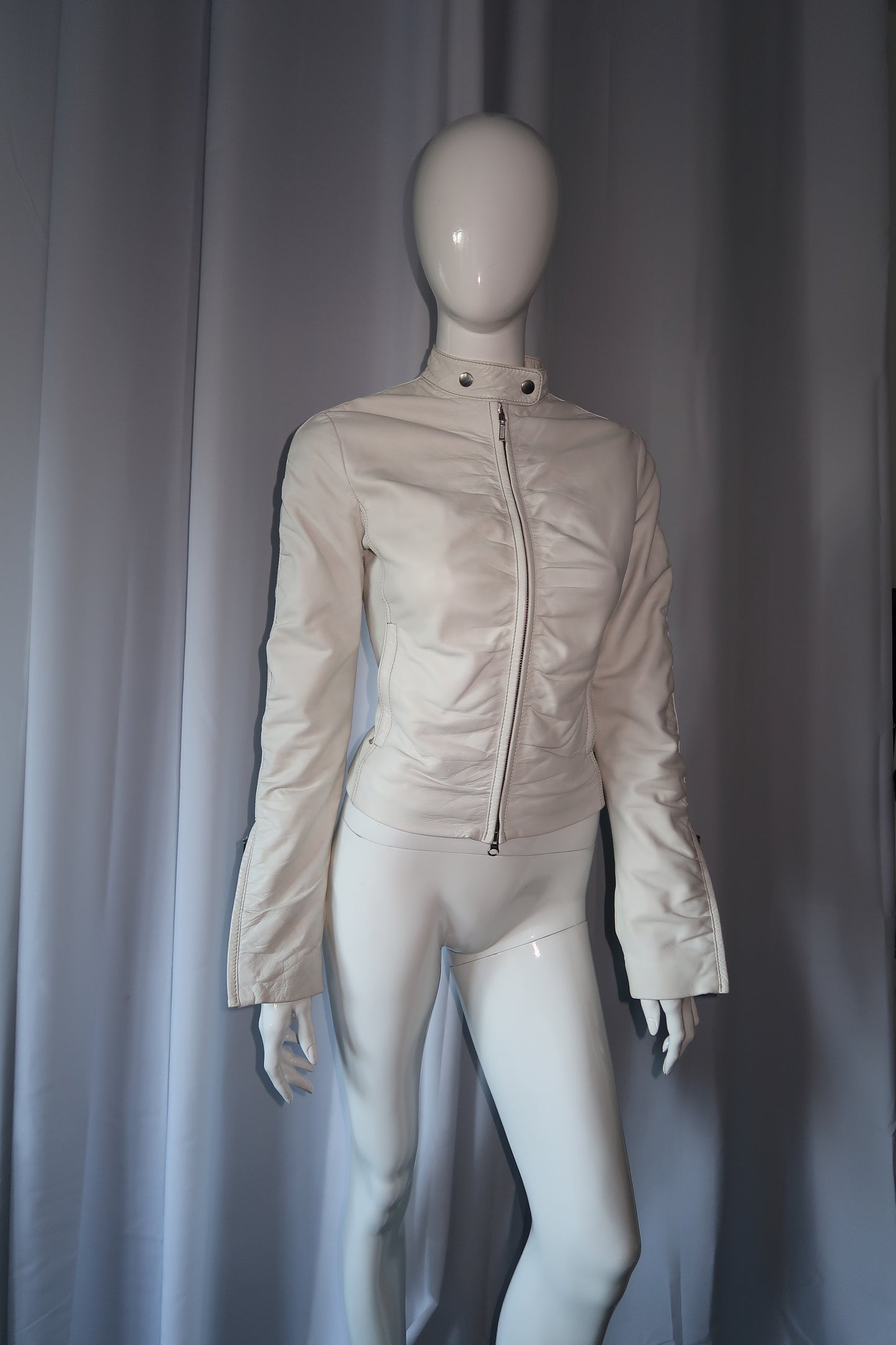 + Drapery leather jacket +