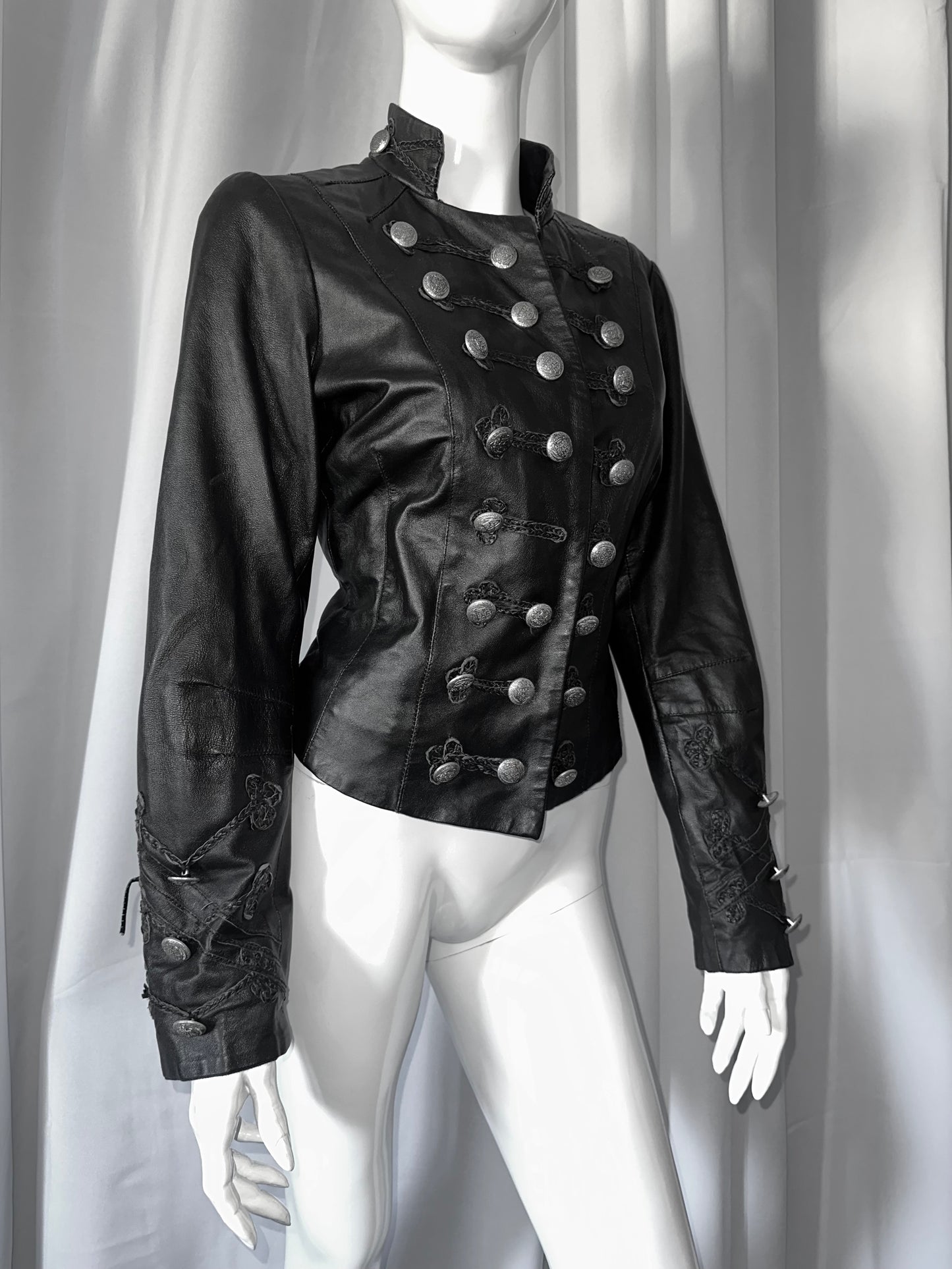 + Leather Napoleon jacket +