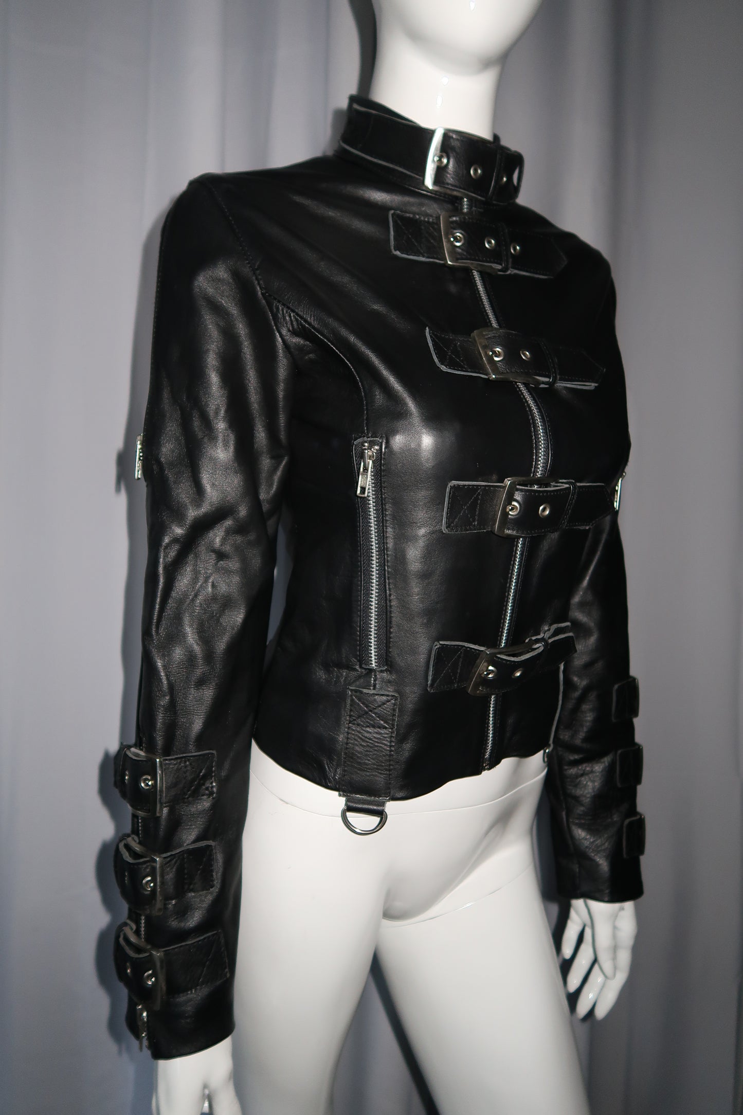 +Leather Bondage jacket +