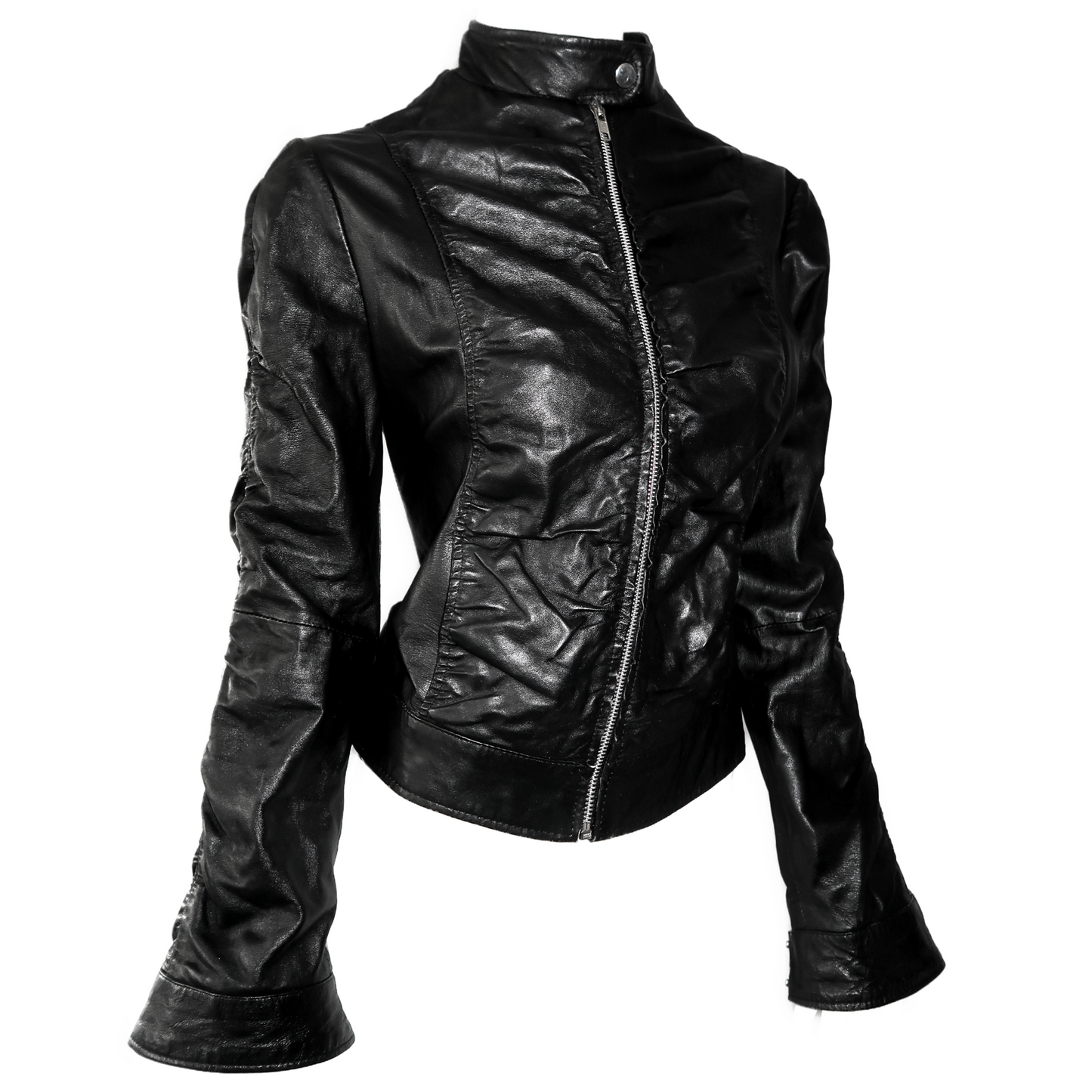 + Drapery biker jacket +