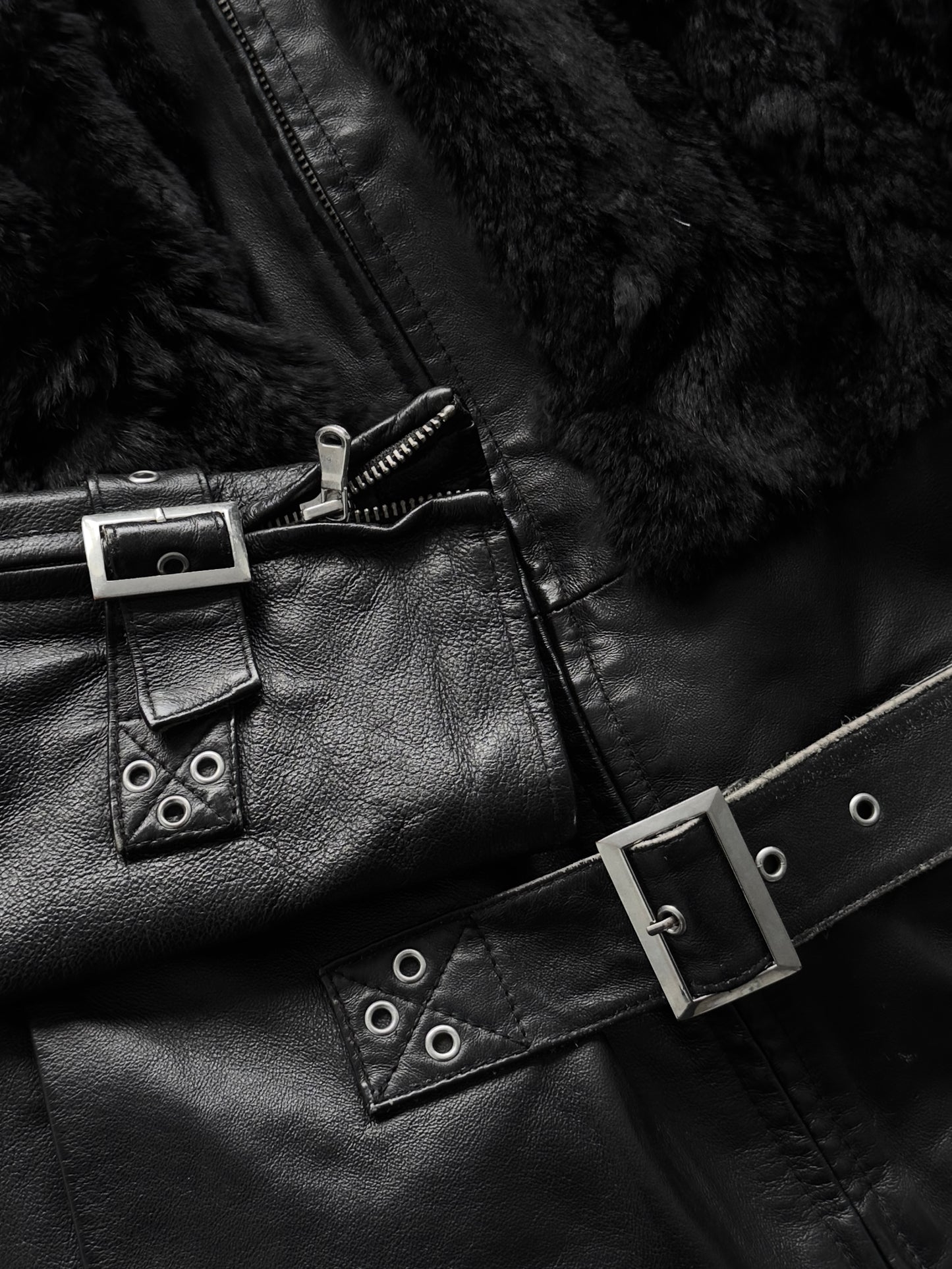 + Leather Fur jacket +