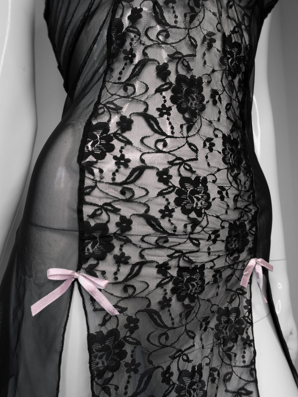 + Mini lace lingerie dress +