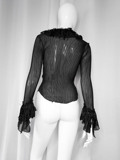 + Gothic mesh blouse +