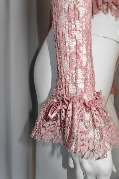 + Pink lace blouse +