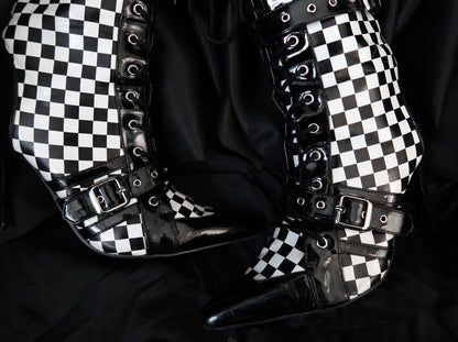 + Vintage checkered boots +
