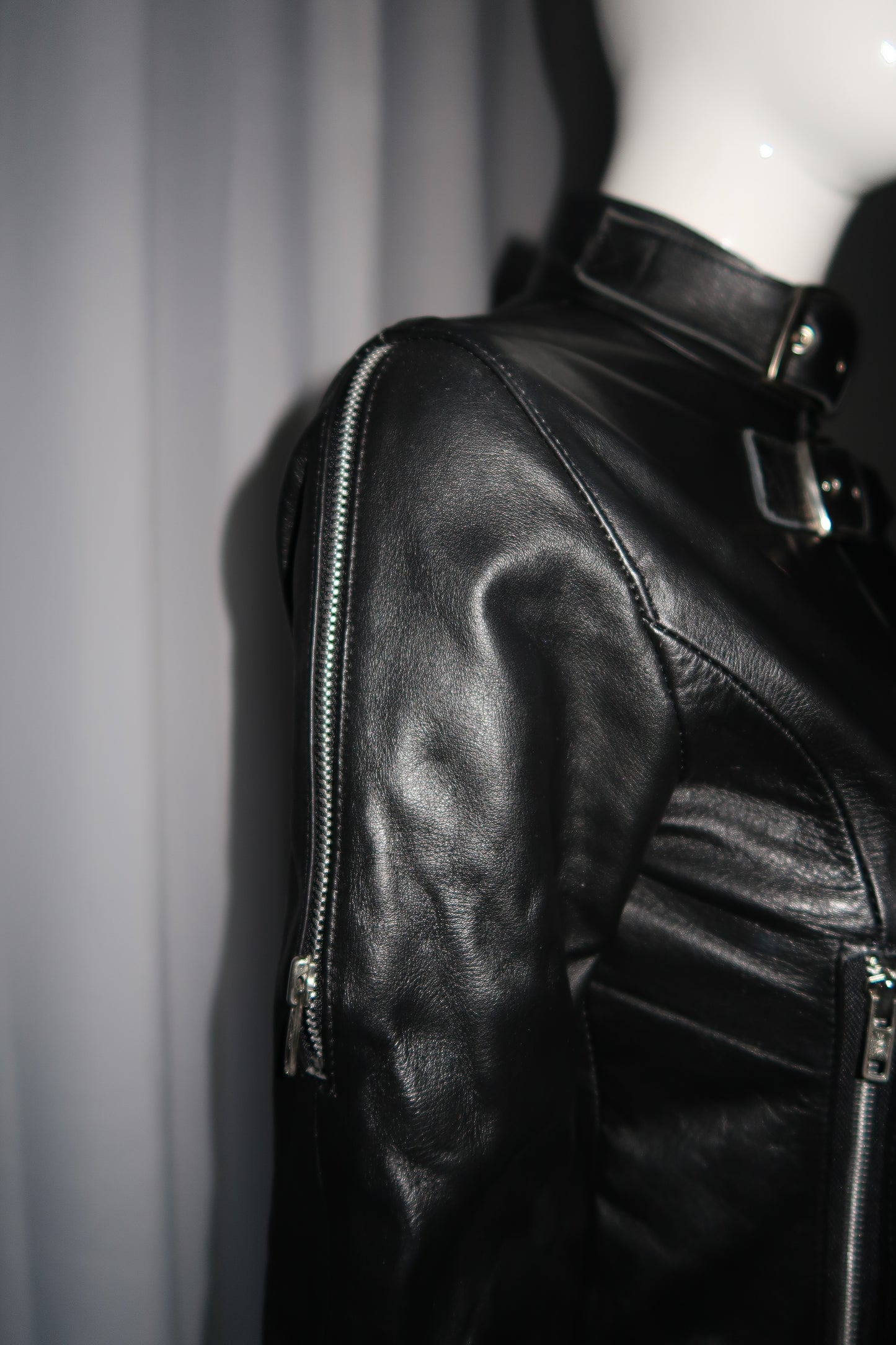 +Leather Bondage jacket +