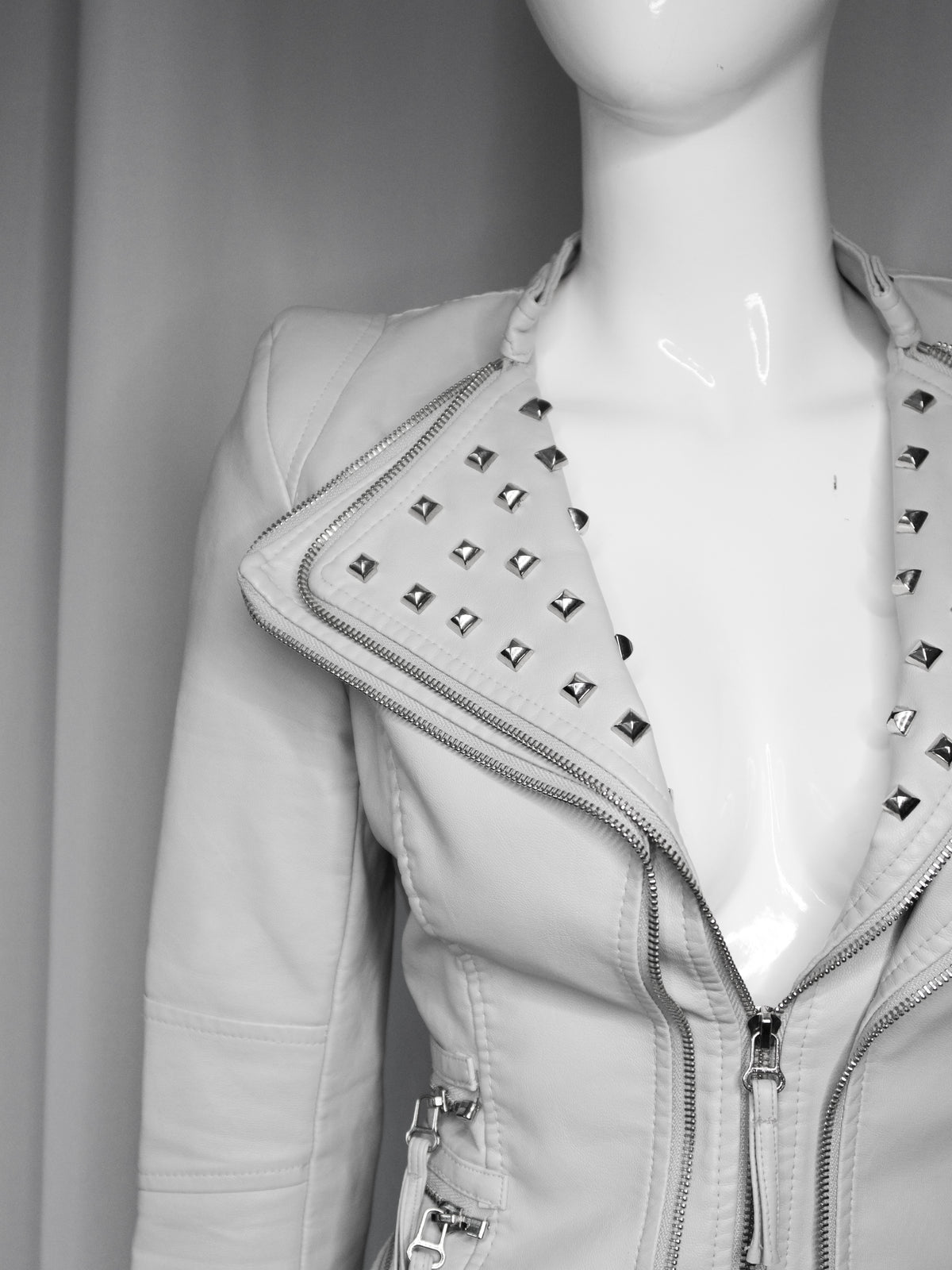 + Studded Power Shoulder Jacket +