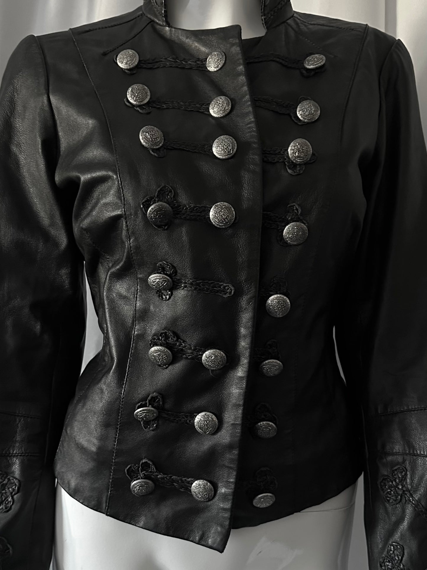 + Leather Napoleon jacket +