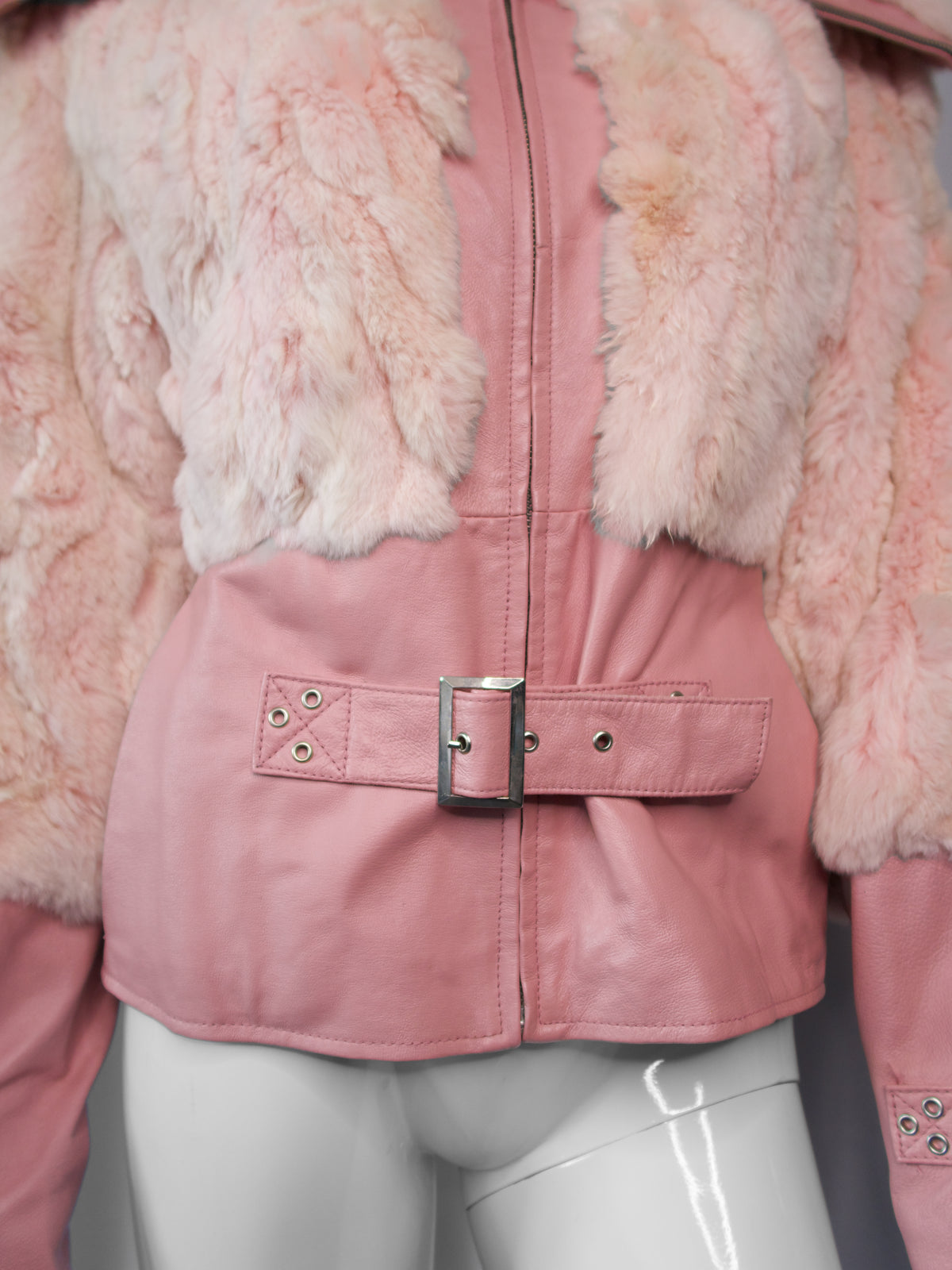 + Pink Real Leather Jacket +