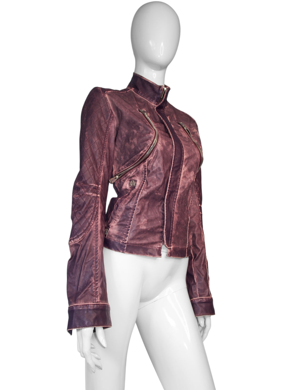 + Cross purple biker jacket +