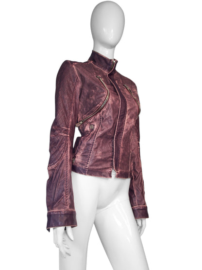 + Cross purple biker jacket +