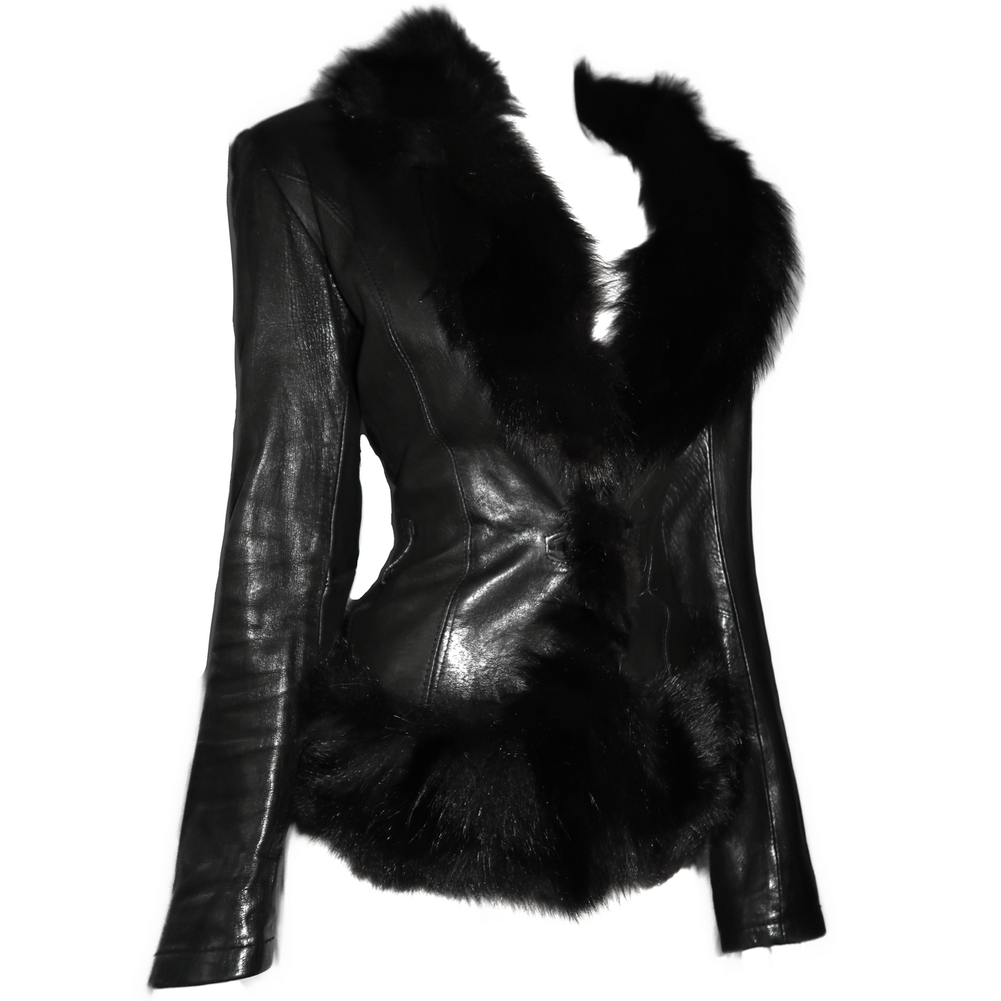 + Leather blazer jacket +