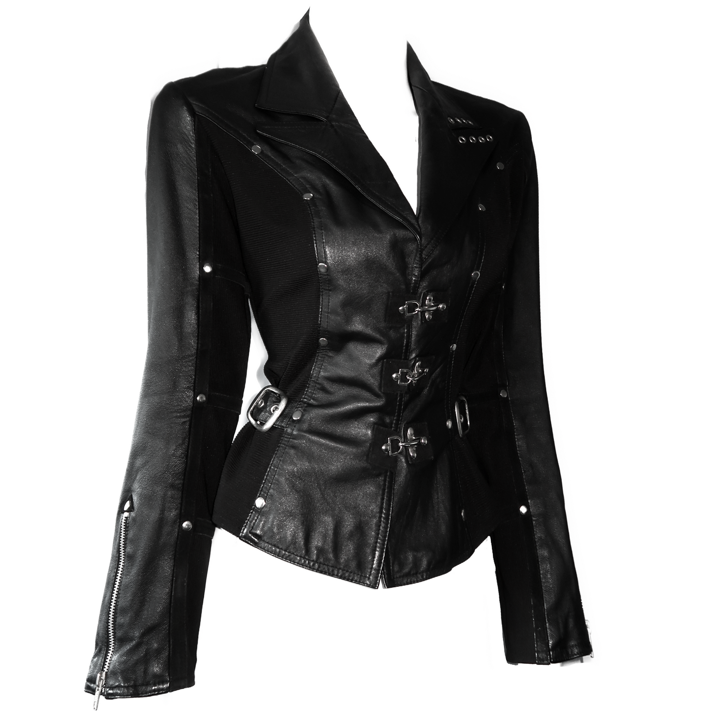 + Leather moto jacket +