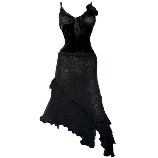 + Asymmetrical knit dress +