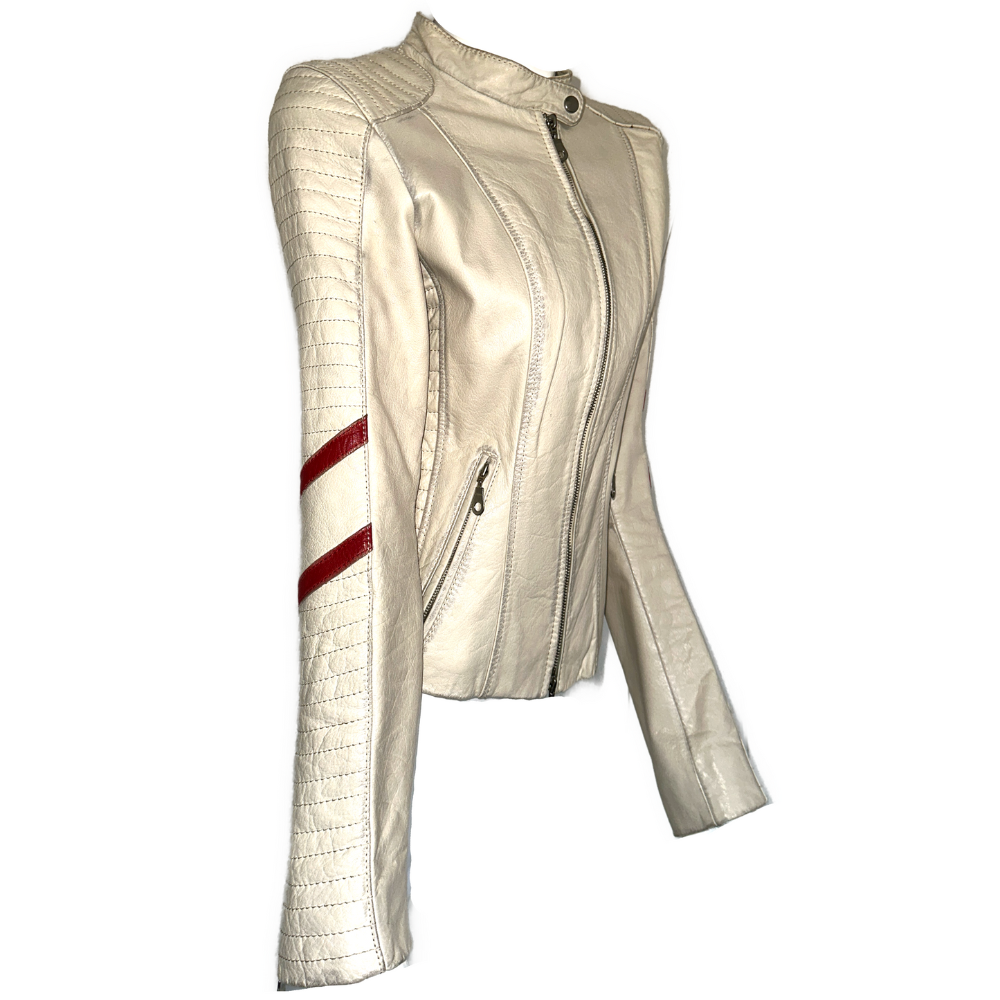 + Leather moto jacket +