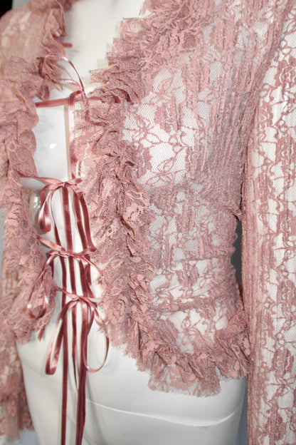 + Pink lace blouse +