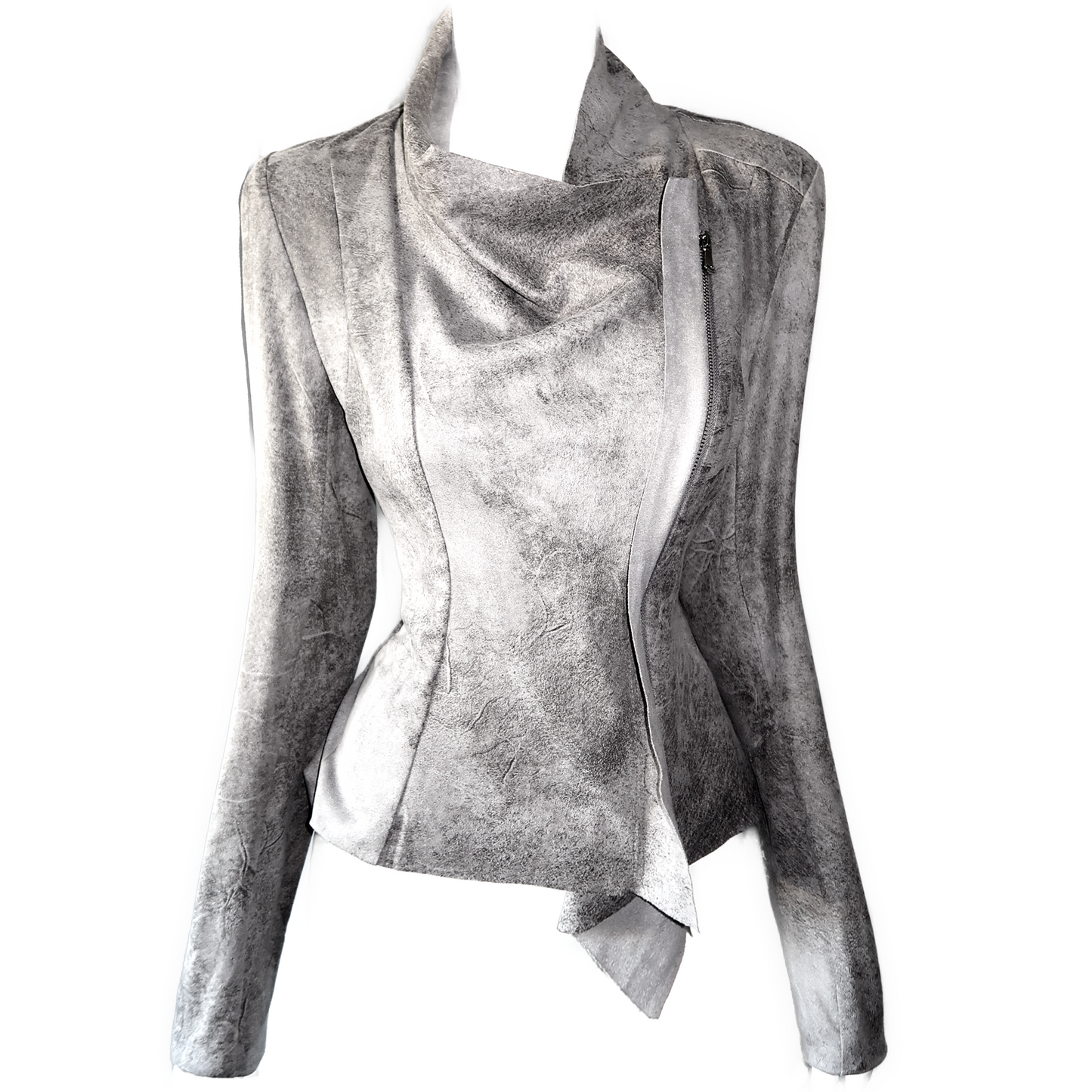 + Grey asymmetrical jacket +