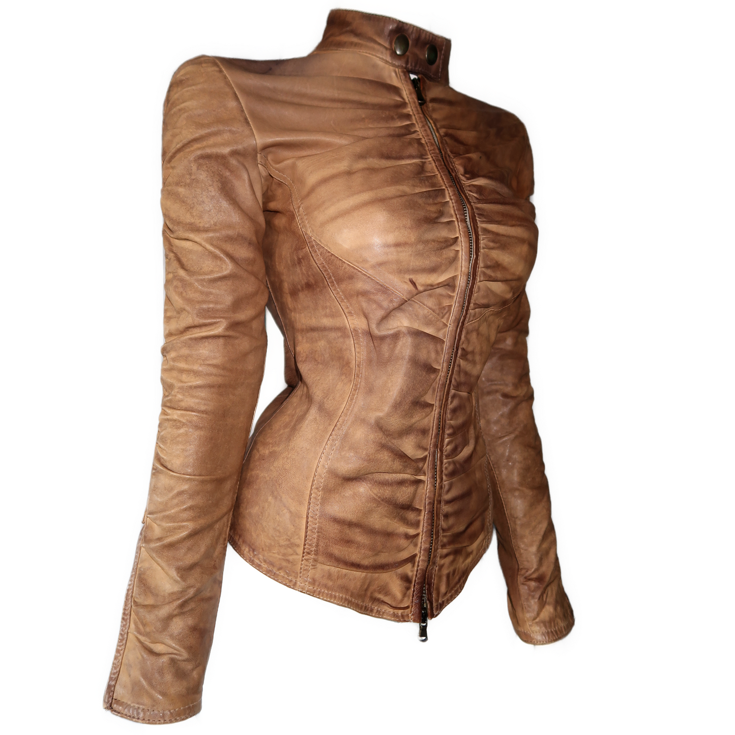 + Drapery leather jacket +