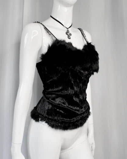 + Velvet fur top +