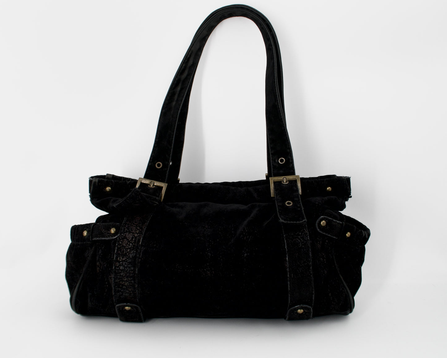 + waxed shoulder bag +