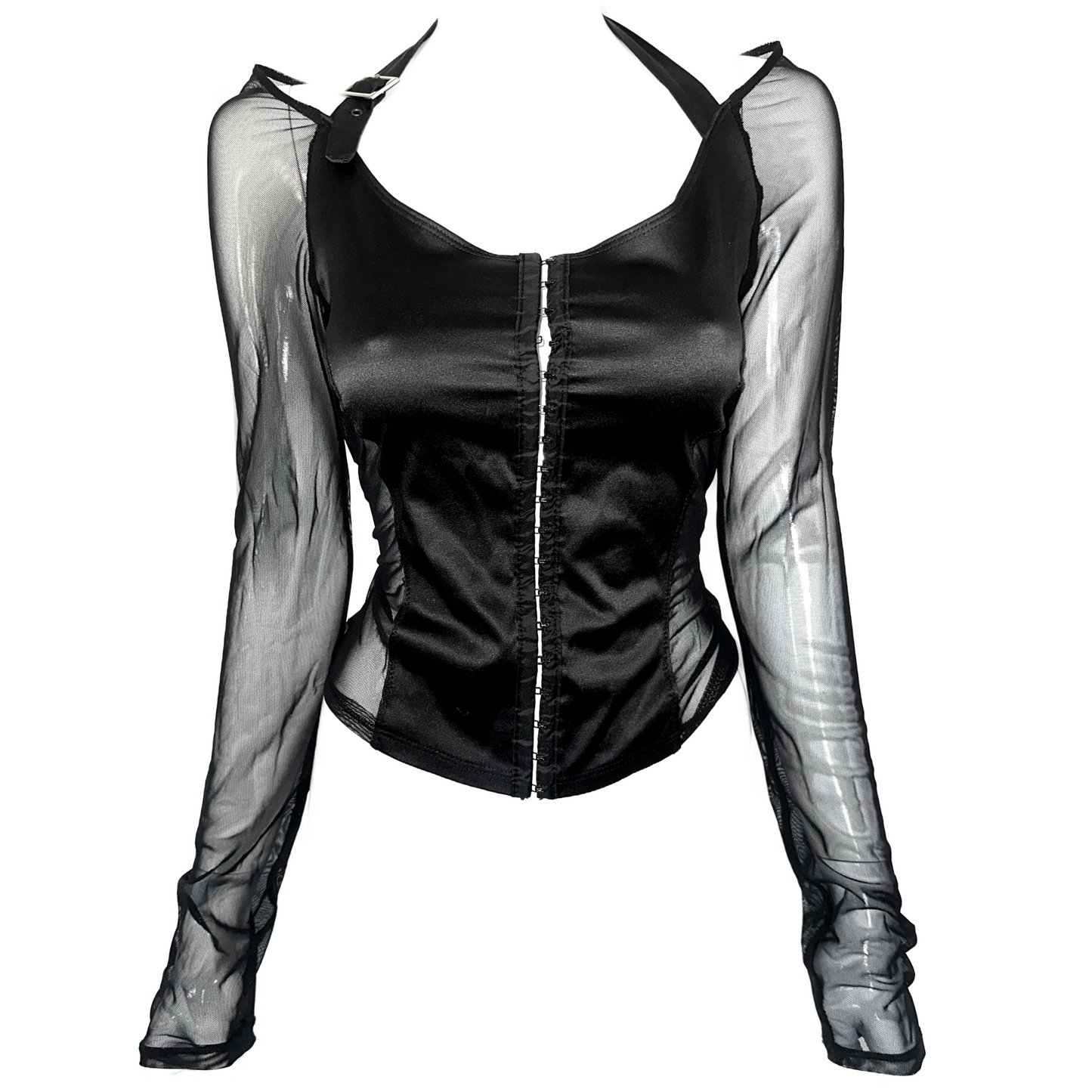 + Mesh corset blouse +