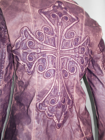 + Cross purple biker jacket +