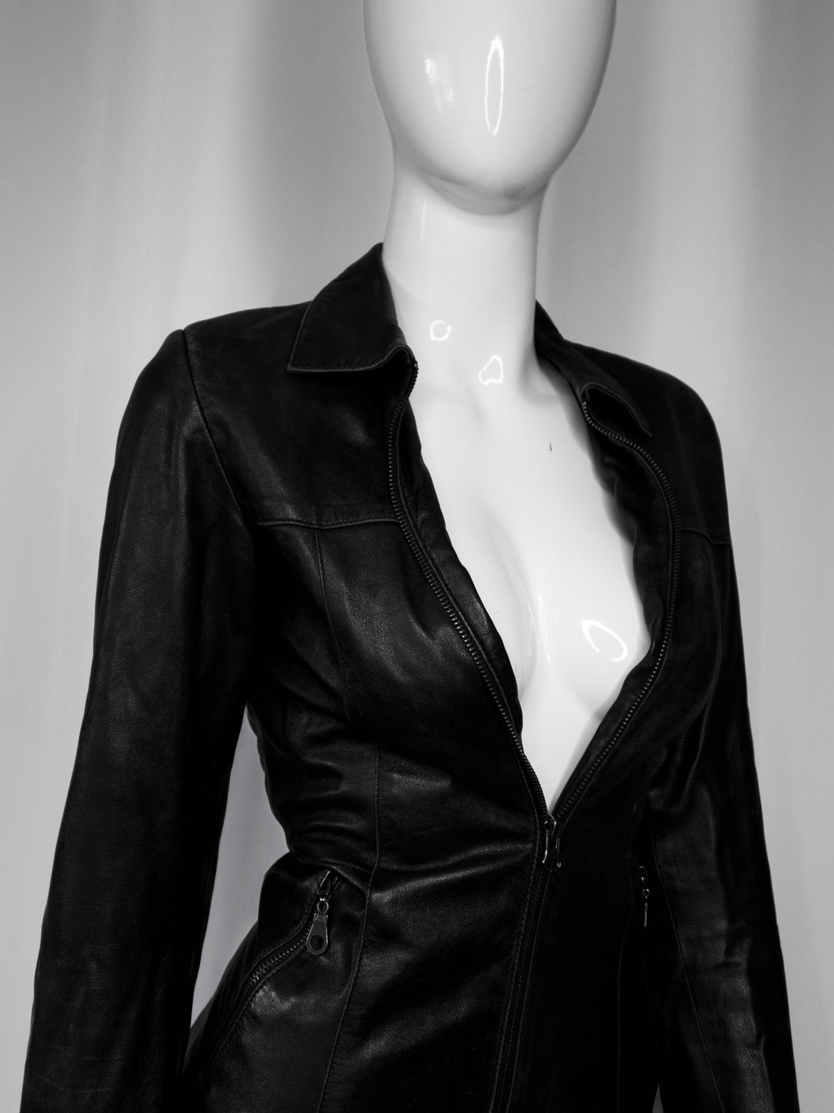 + Fitted Real Leather Jacket +