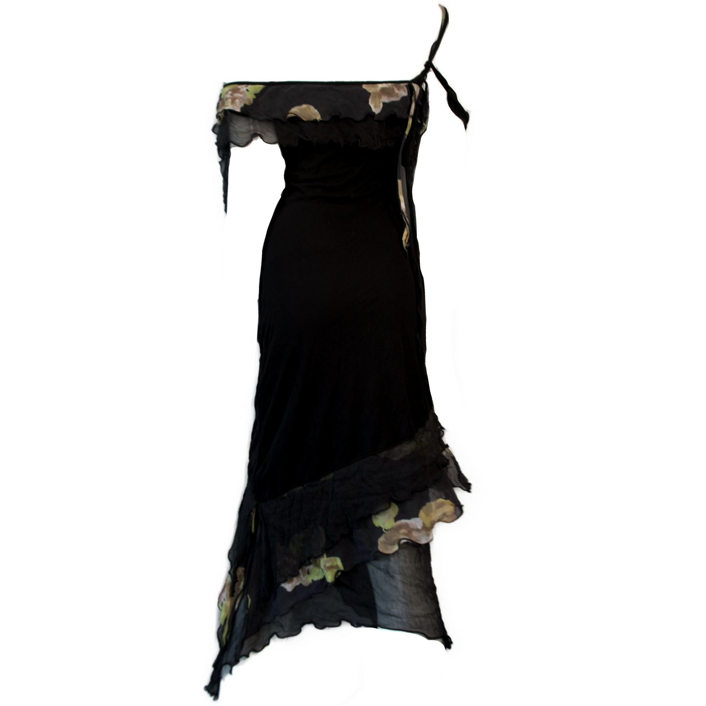+ Asymmetrical flower dress +