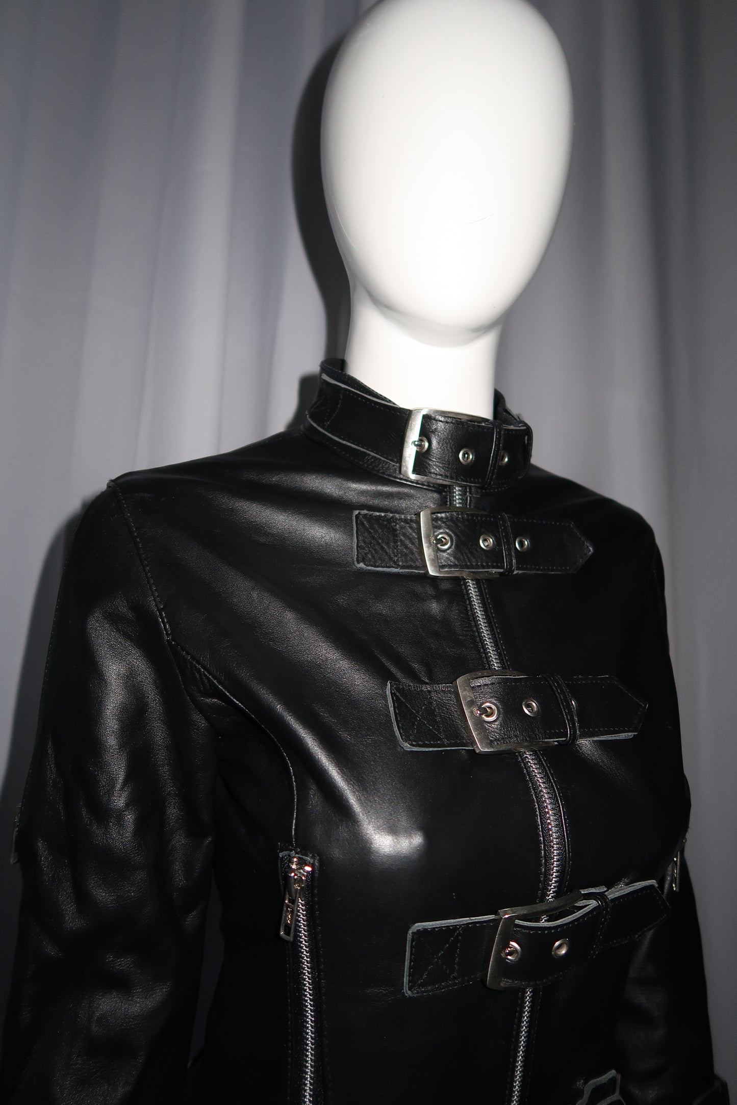 +Leather Bondage jacket +