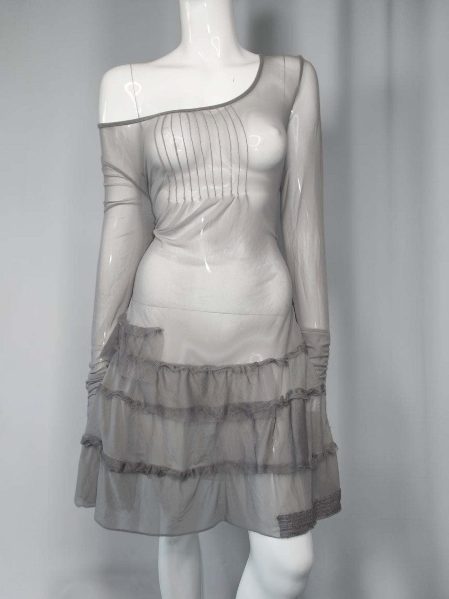 + Mesh Grey dress +