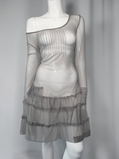 + Mesh Grey dress +