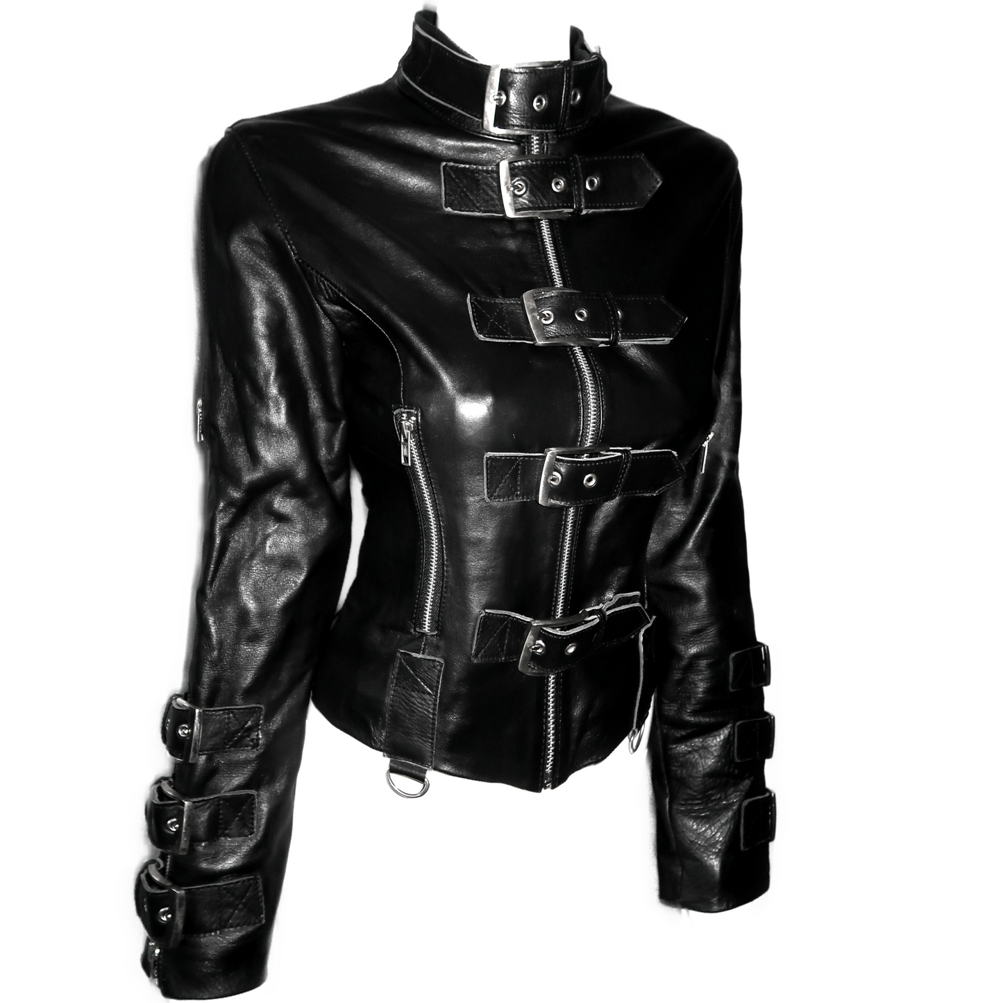 +Leather Bondage jacket +