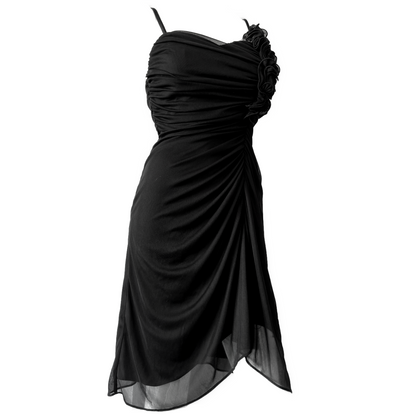 + Asymmetrical mesh dress +