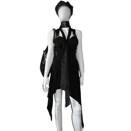 + Asymmetrical clasp dress +