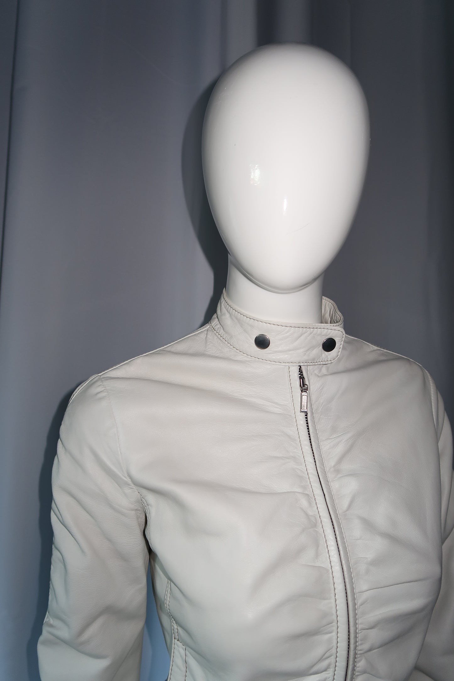 + Drapery leather jacket +