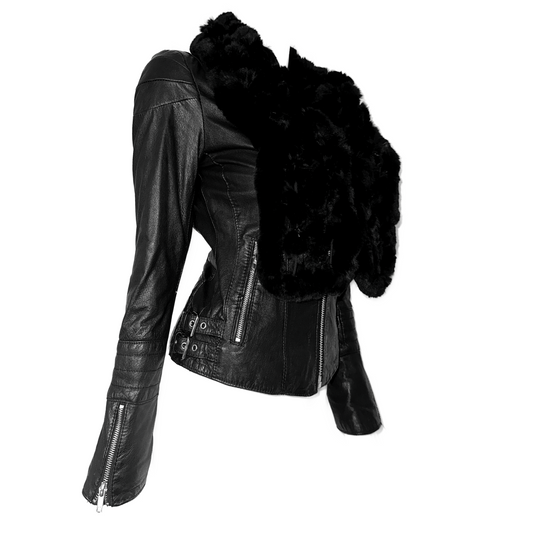 + Biker leather jacket +