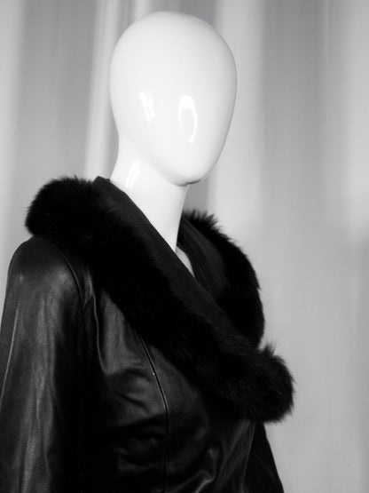 + Asymmetrical real leather jacket +