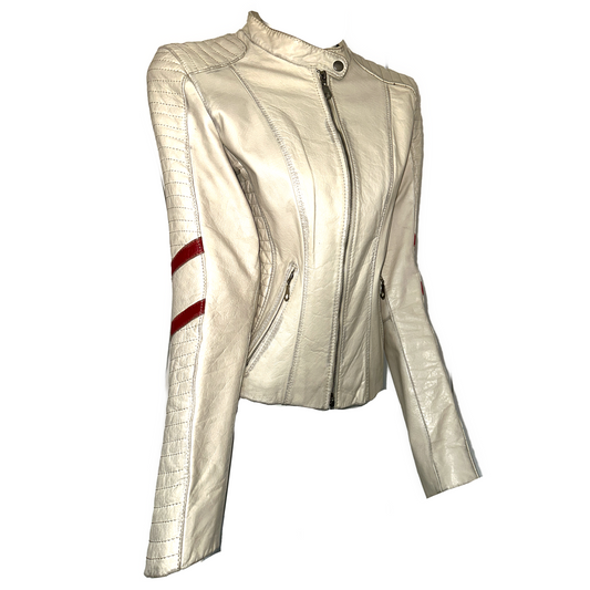 + Leather moto jacket +