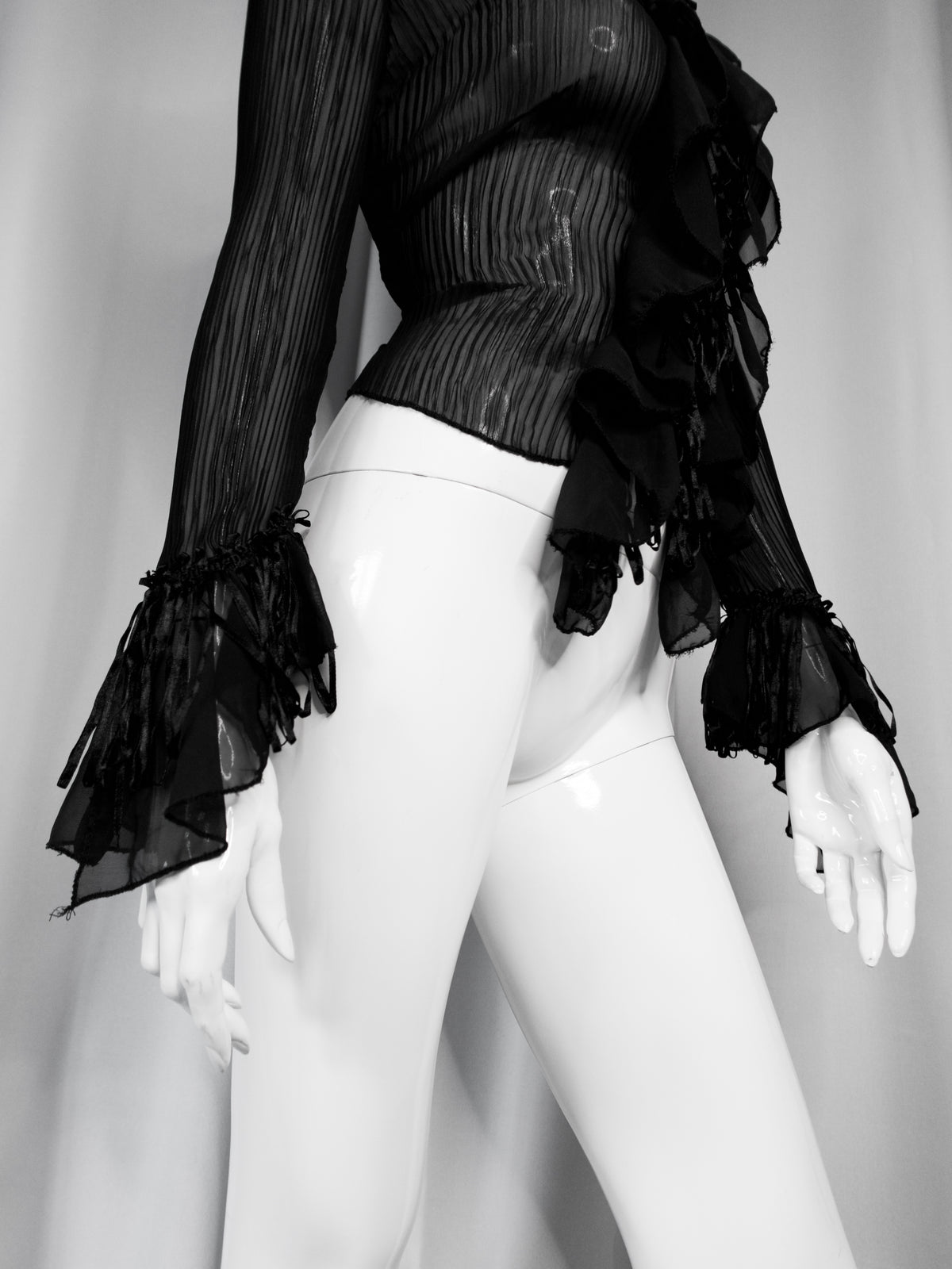 + Gothic mesh blouse +