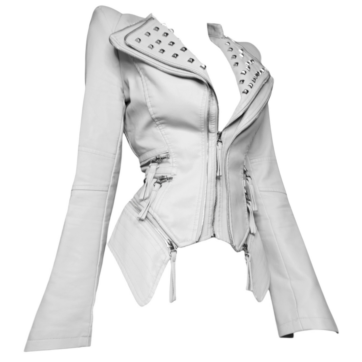 + Studded Power Shoulder Jacket +
