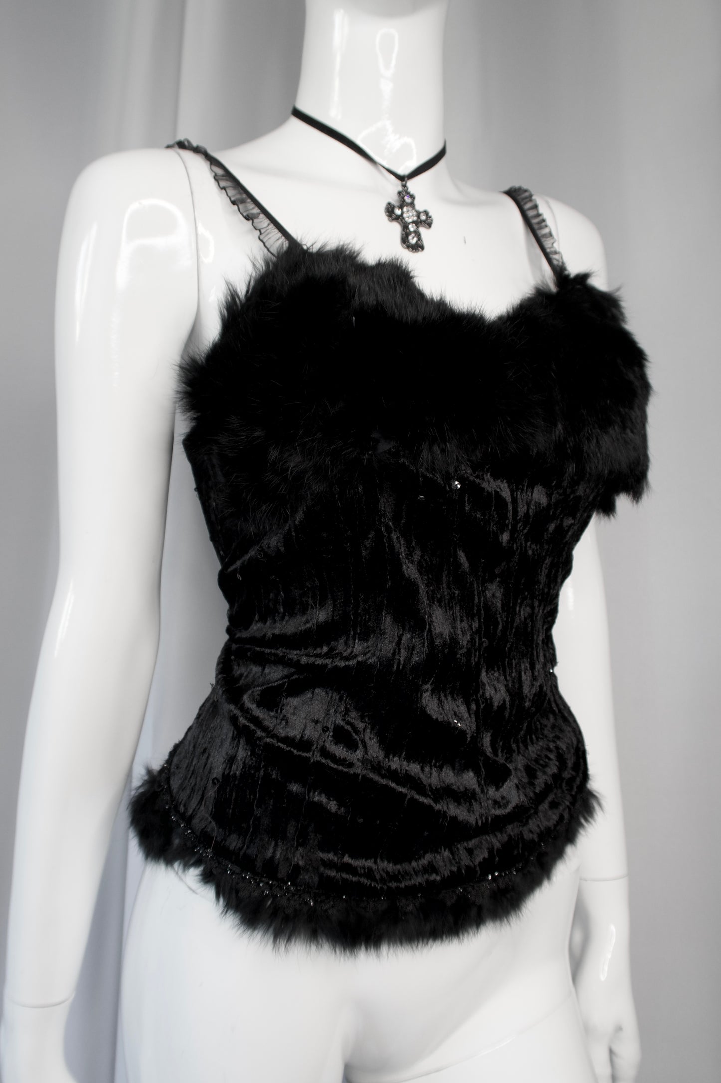 + Velvet fur top +