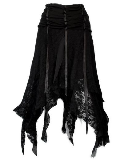+ Asymmetrical lace skirt +